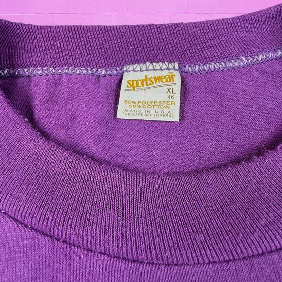 Vintage Old Roxbury Days Fair 80s Tee Purple Double Sided Single Stitch Shirt XL - Picture 3 of 7